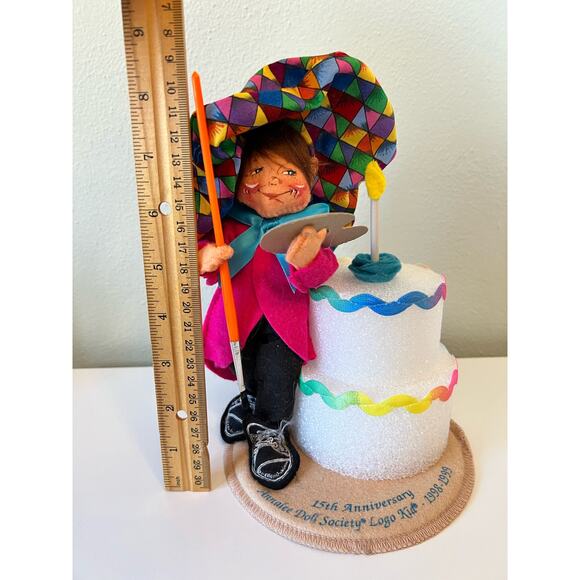 Vintage Annalee Doll Society Logo Kid 15th Anniversary Doll 1998-1999 - Picture 9 of 9